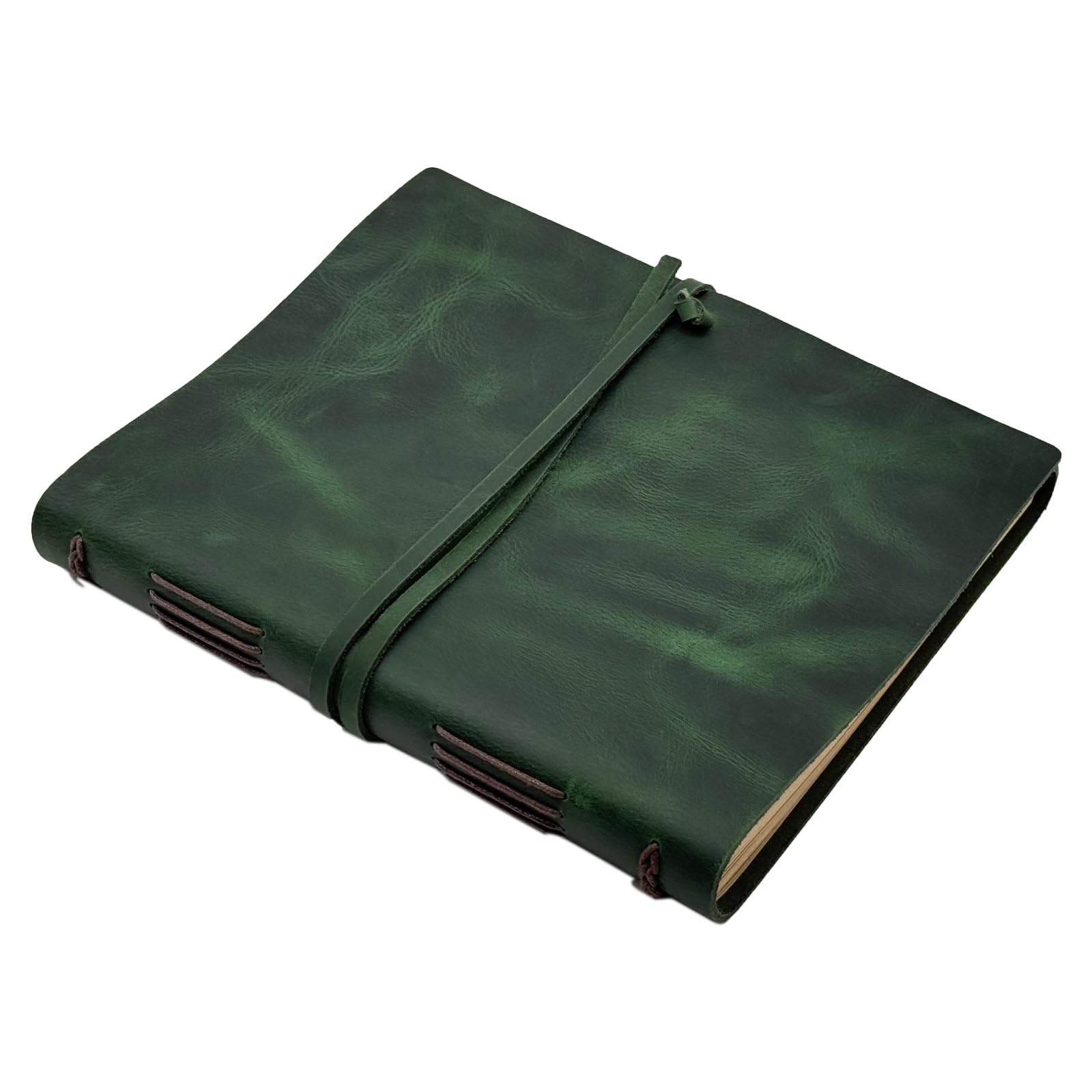 Large Notebook Journal - Genuine Leather Journals for Writing A4 Size Diary 8x10 Inch, Notepad For Women and Man, Gifts,Work,Travel Dark Green