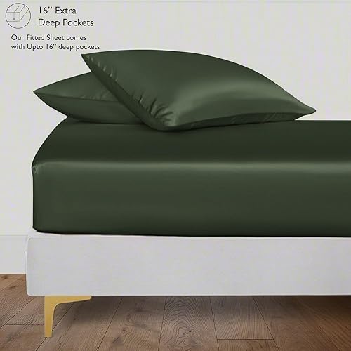 Miniatura 3 de Linenwalas Juego de ropa de cama completo con funda de edredón refrescante con sábana bajera de bolsillo profundo, 100% rayón orgánico derivado del