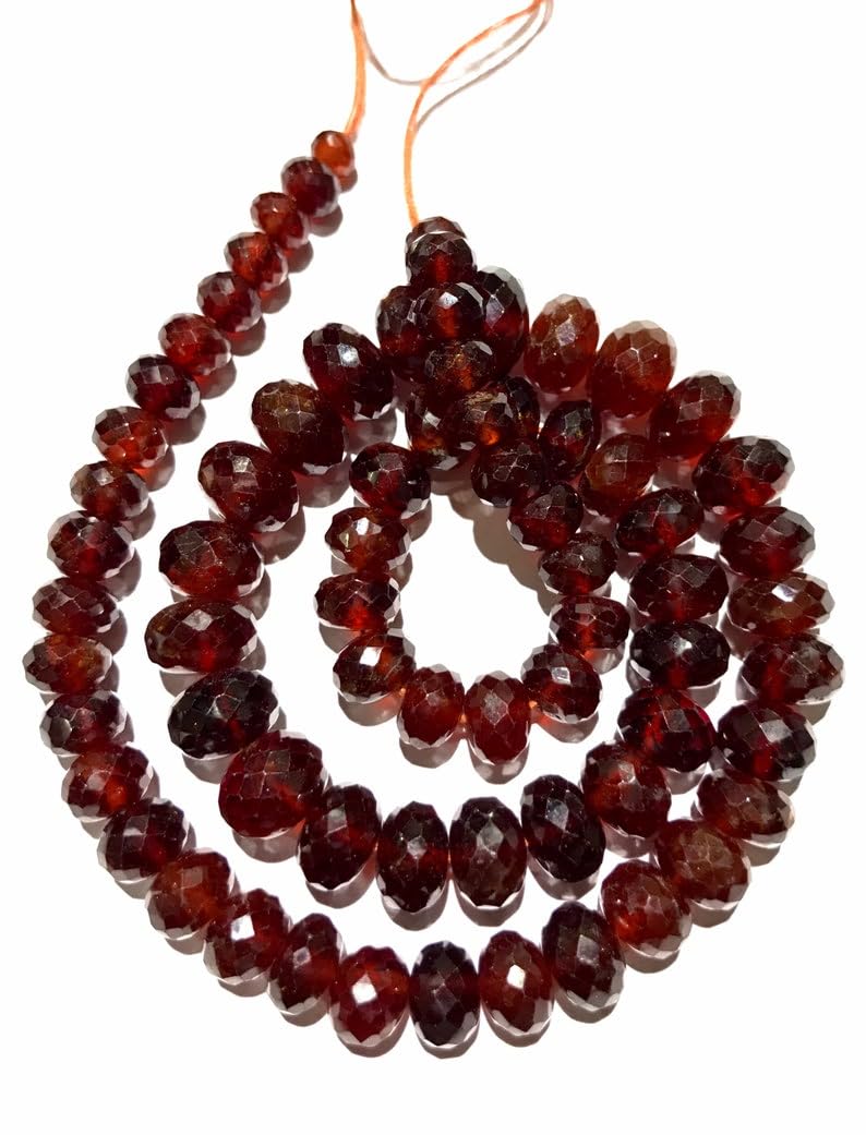 Perles rondes à facettes naturel du Mozambique 15x22cm pour création de bijoux