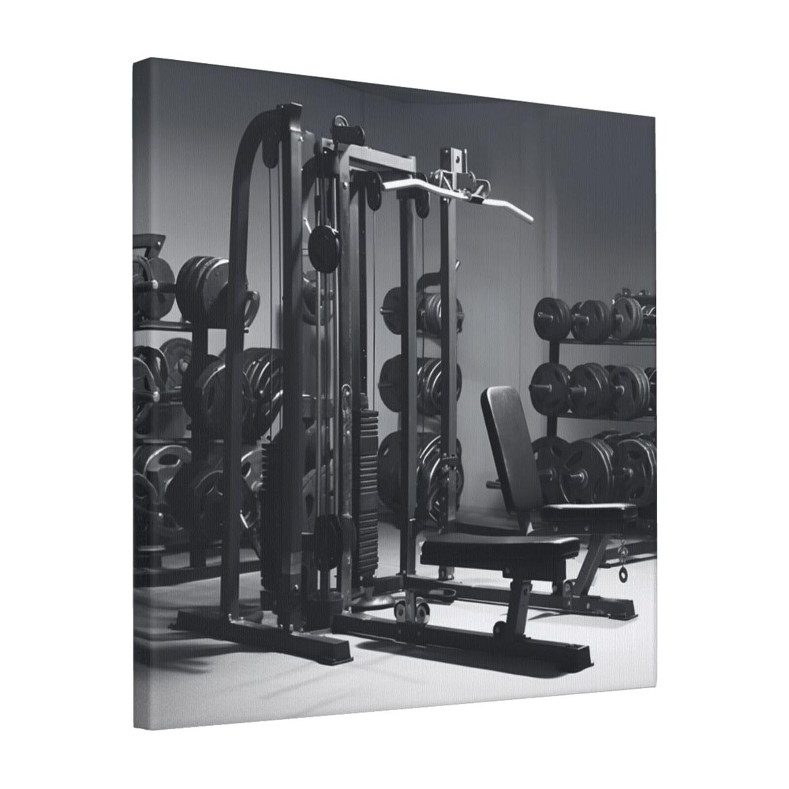 FodPand Gym Equipment Canvas Wall Art for Living Room Wall Decor 16"x16" Modern Artwork Painting Pictures Hanging Canvas Prints Aesthetic Wall Art for Bedroom Bathroom Office Wallart Decor