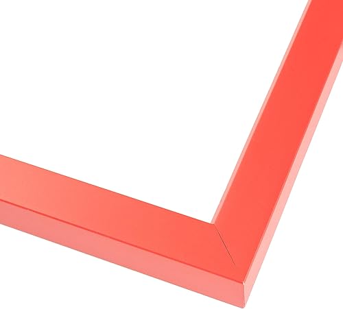 Marco de fotos de madera maciza roja de 35 x 27 pulgadas de ancho de 1 pulgada Profundidad del marco interior de 0.5 pulgadas Marco de fotos