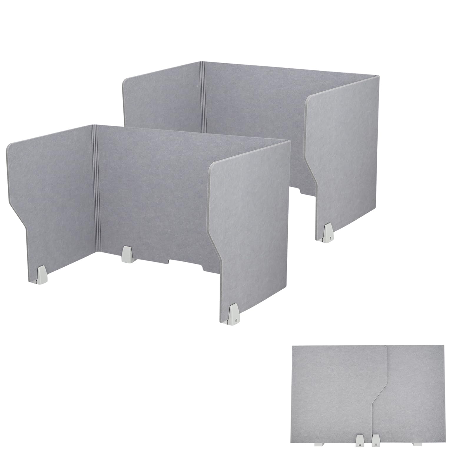 jxgzyy Lot de 2 séparateurs acoustiques de bureau - 80 x 50 x 50 cm - Pour salle de classe - Cloison acoustique brute à clipser - Réduit le bruit et la distraction visuelle - Pour maison, bureau