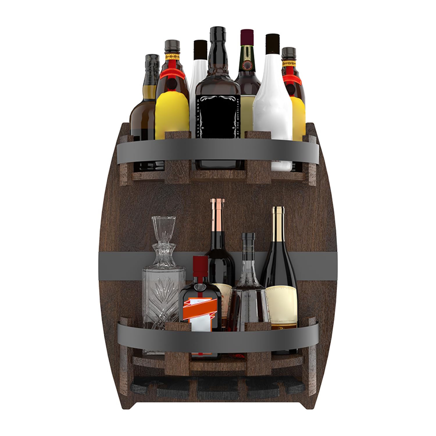 Amazon.com: Gtouse Wooden Wine Rack Barrel,Vintage Wine Rack Wall