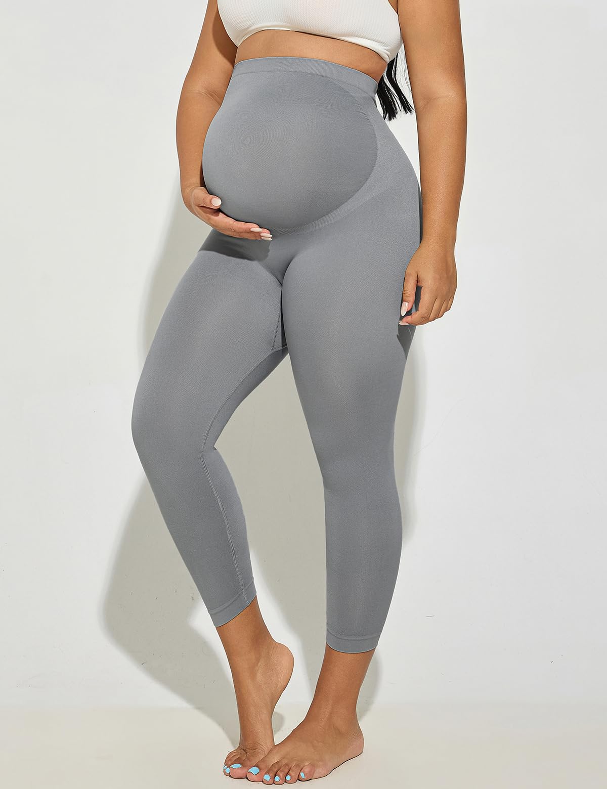 Leggings de maternidad para mujer, leggings de longitud completa para entrenamiento, pantalones de yoga activos para correr — view 7