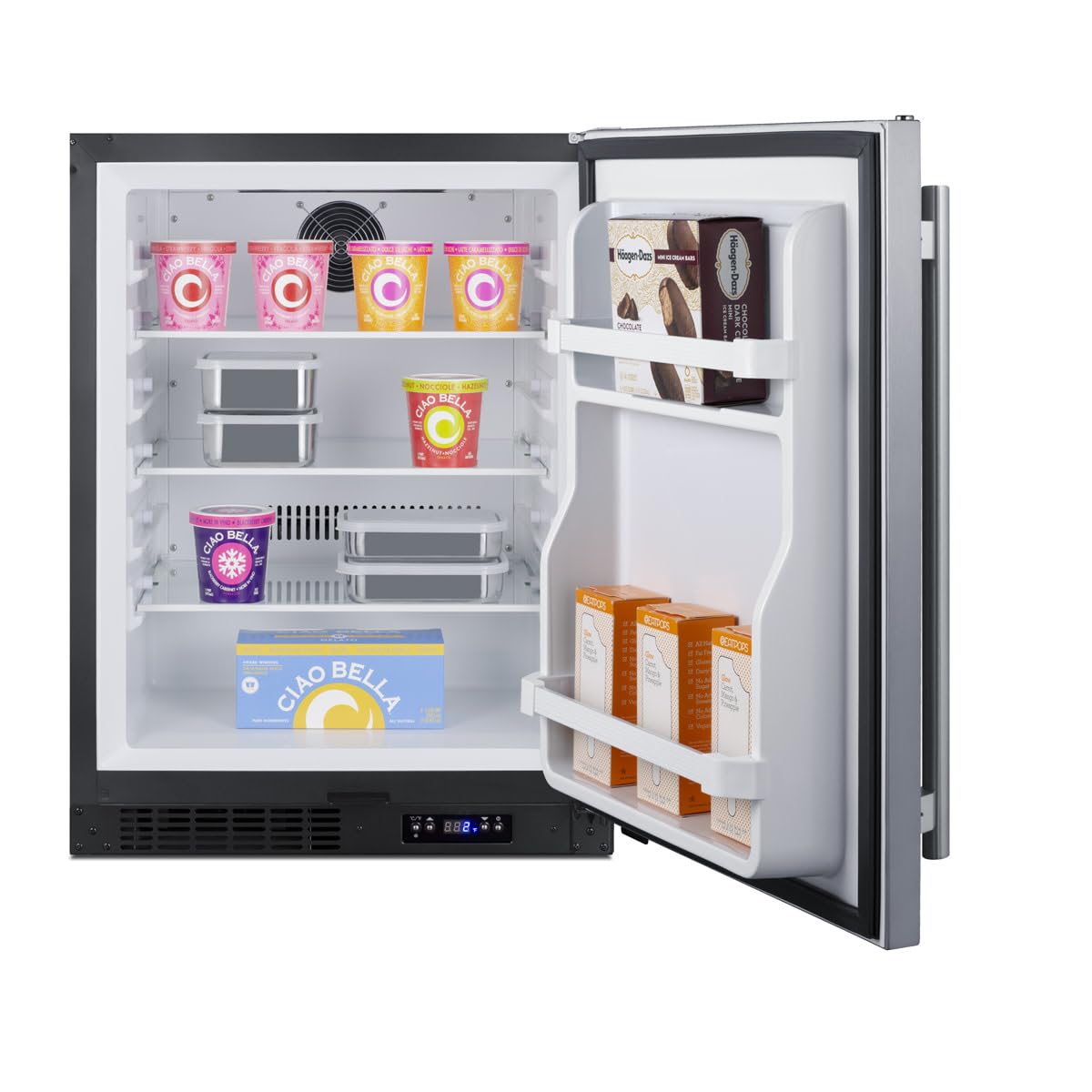4.0 Cu. Ft. Upright Frost-Free Freezer In Stainless Steel ADA Compliant on Fridge.com - View 4