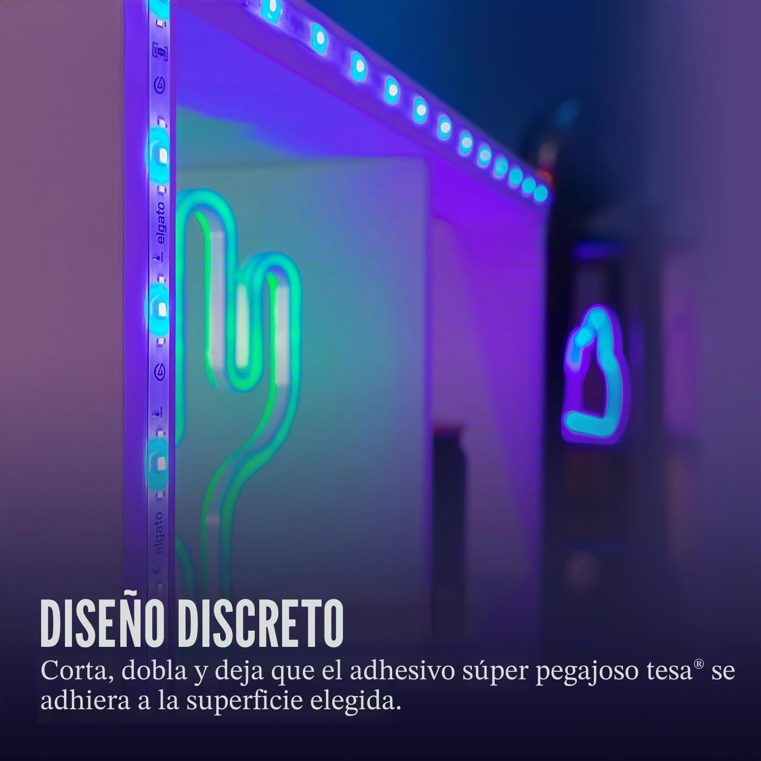 Elgato Light Strip Extension - luces LED RGBWW sin parpadeo, 2000 lúmenes, 16 millones de colores, blanco cálido/frío, control con app, iOS, Android, PC, Mac, integración con Stream Deck