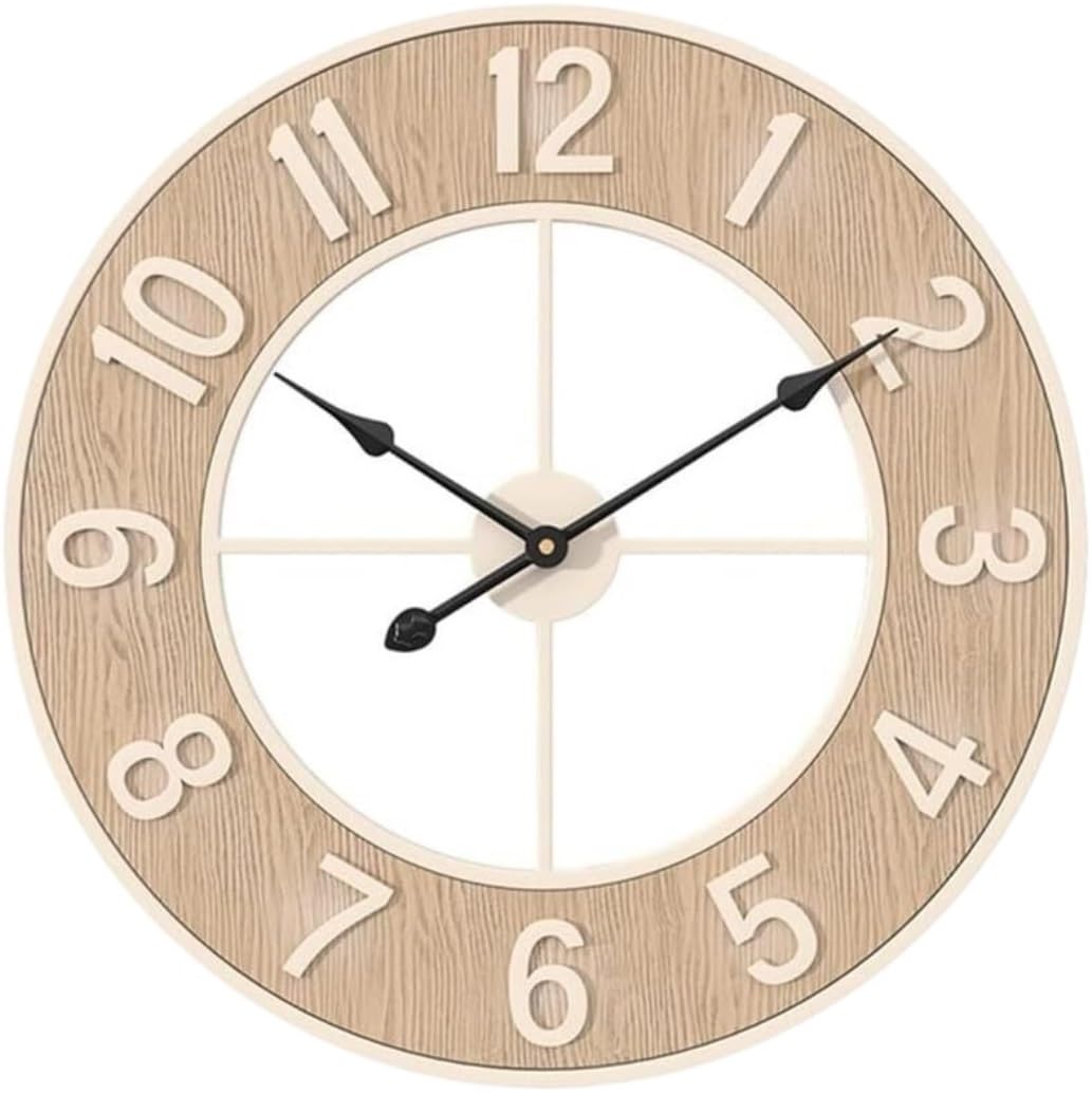 VNCdfhETs Decorative Wall Clock Silent Wall Clock Round Kitchen Non-Ticking Quartz 60cm/24 Inch Decor For Living Room Home Office Decor