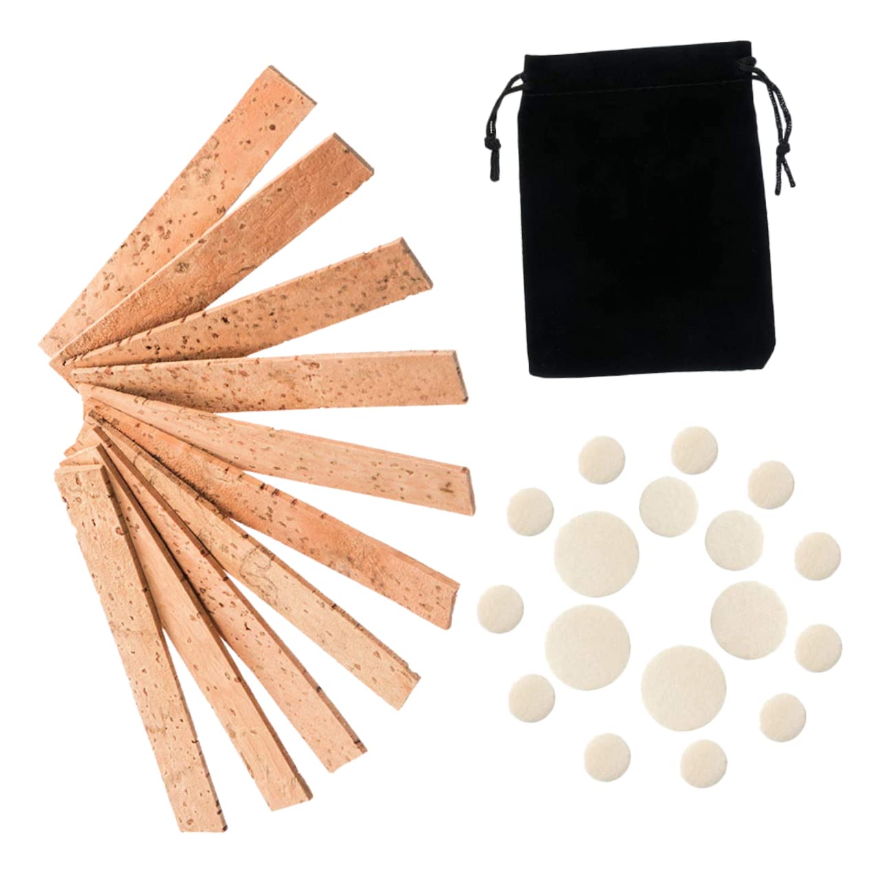Abaodam 4sätze Klarinetten Reparatur Zubehör Teiliges Mit Klangloch-pads Und Nackenverbindung Korkblatt Für Holzblasinstrumente Für Klarinettenspieler