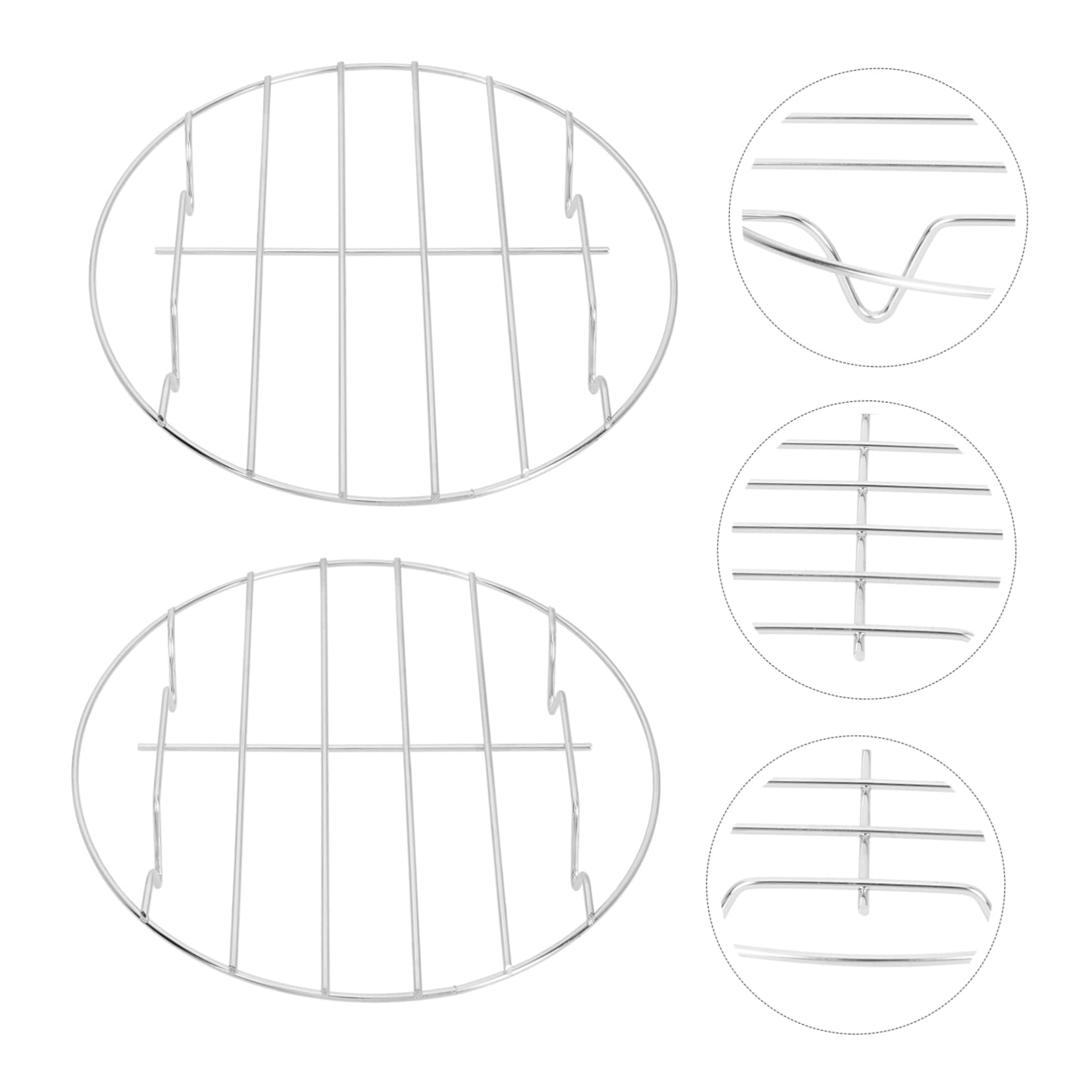 TOPBATHY 6 Pezzi Cremagliera A Vapore Cremagliera Per Contenitori A Pressione Vassoio Riscaldante Vassoio Rotondo Piastra Griglia Accessori Supporto Per Utensili Da Cucina Supporto Per