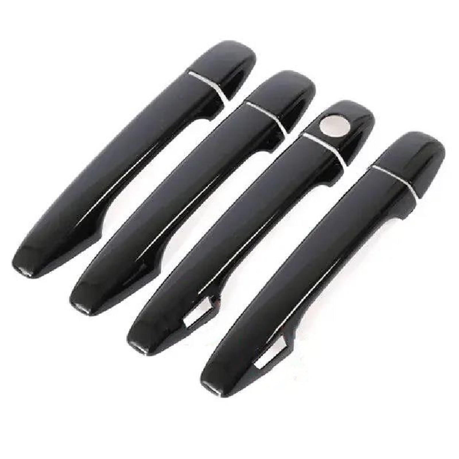JTWMTY Glossy Black Car Door Handle Cover Pad Sticker Overlay Styling Accessories for Venza 2008 2009 2010 2011~2017(Keyless Entry)