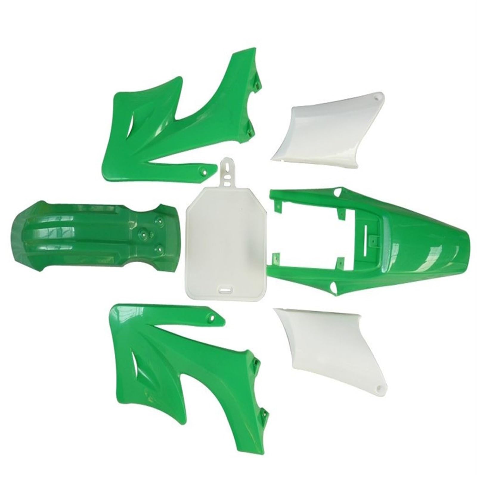 Plastic Cover Fairing Kits Mudguard Fenders, for APOLLO, ORION 70CC 110CC 125CC 150CC DIRT BIKE Atomik Bike Body Panel Set(Green)