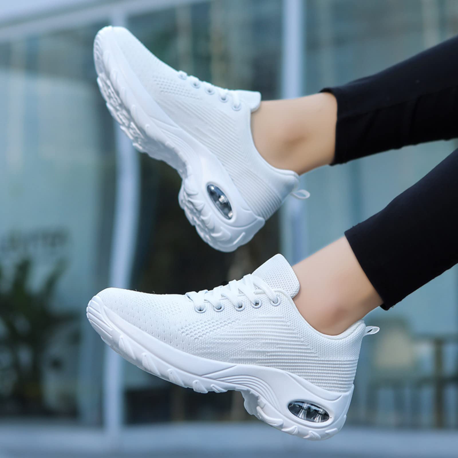 Generico Scarpe per Fascite Plantare Sneakers Donna Autunno Donna Scarpe Sportive Suola Spessa Antiscivolo Tessuto A Rete Traspirante Comodo Stile Casual Sneakers da Ginnastica
