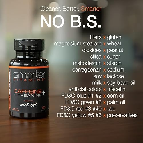 Miniatura 4 de Pastillas de cafeína de 200 mg - Aceite MCT de 100 cocos  100 mg de L-teanina energía avanzada enfoque limpio y claridad perfecta  liberación