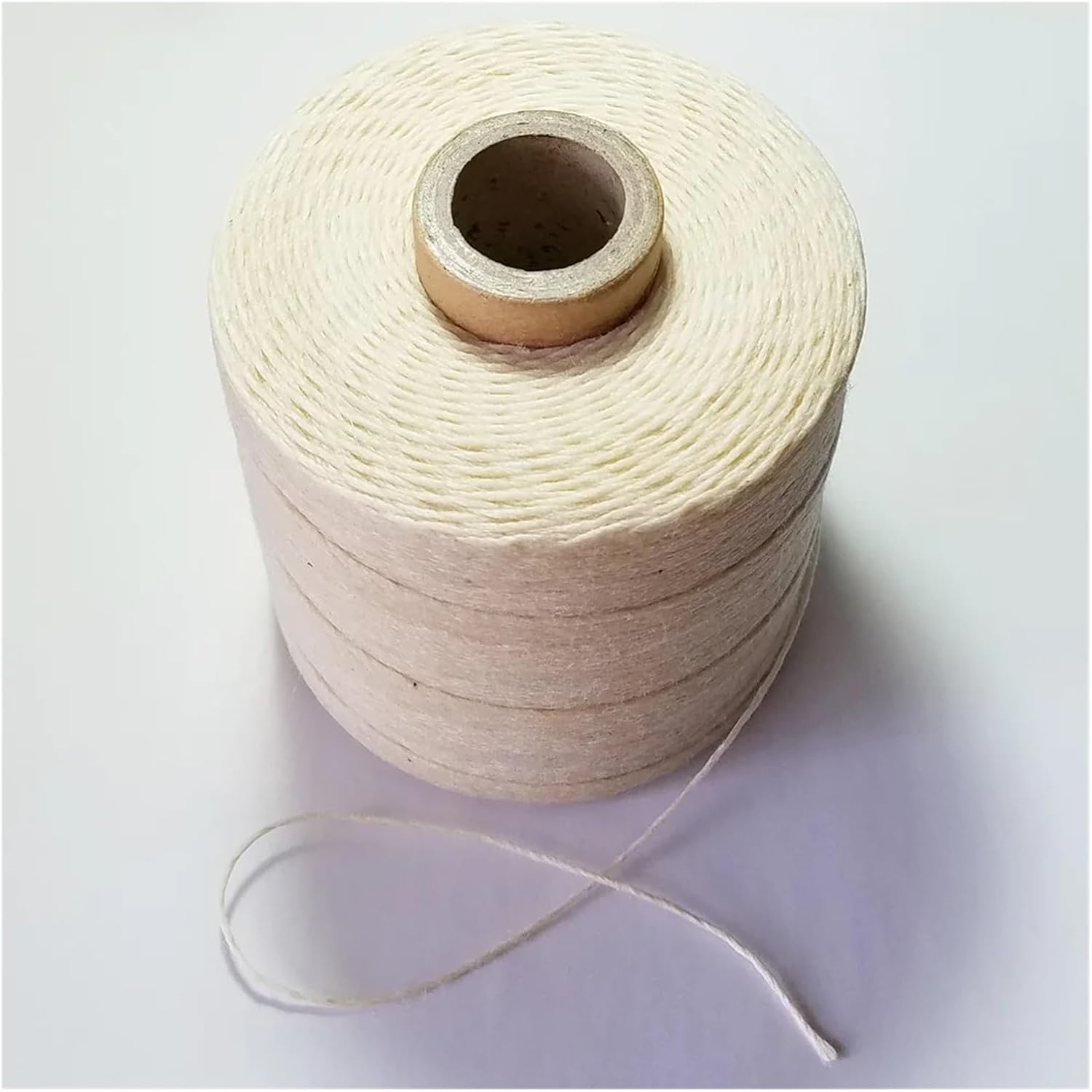 100 Meters Natural Linen Waxed Thread lace Rope Approx Tapered Hemp Rope for Leather Sewing Handcraft DIY (Color : Nature)