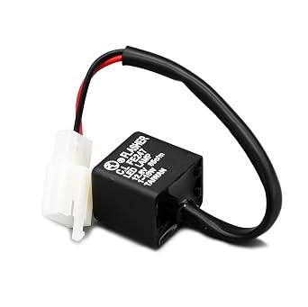 Motorcycle LED Indicator Relay Compatible With Honda, Kawasaki, Yamaha - Stops Fast Flashing When Using LED Indicators