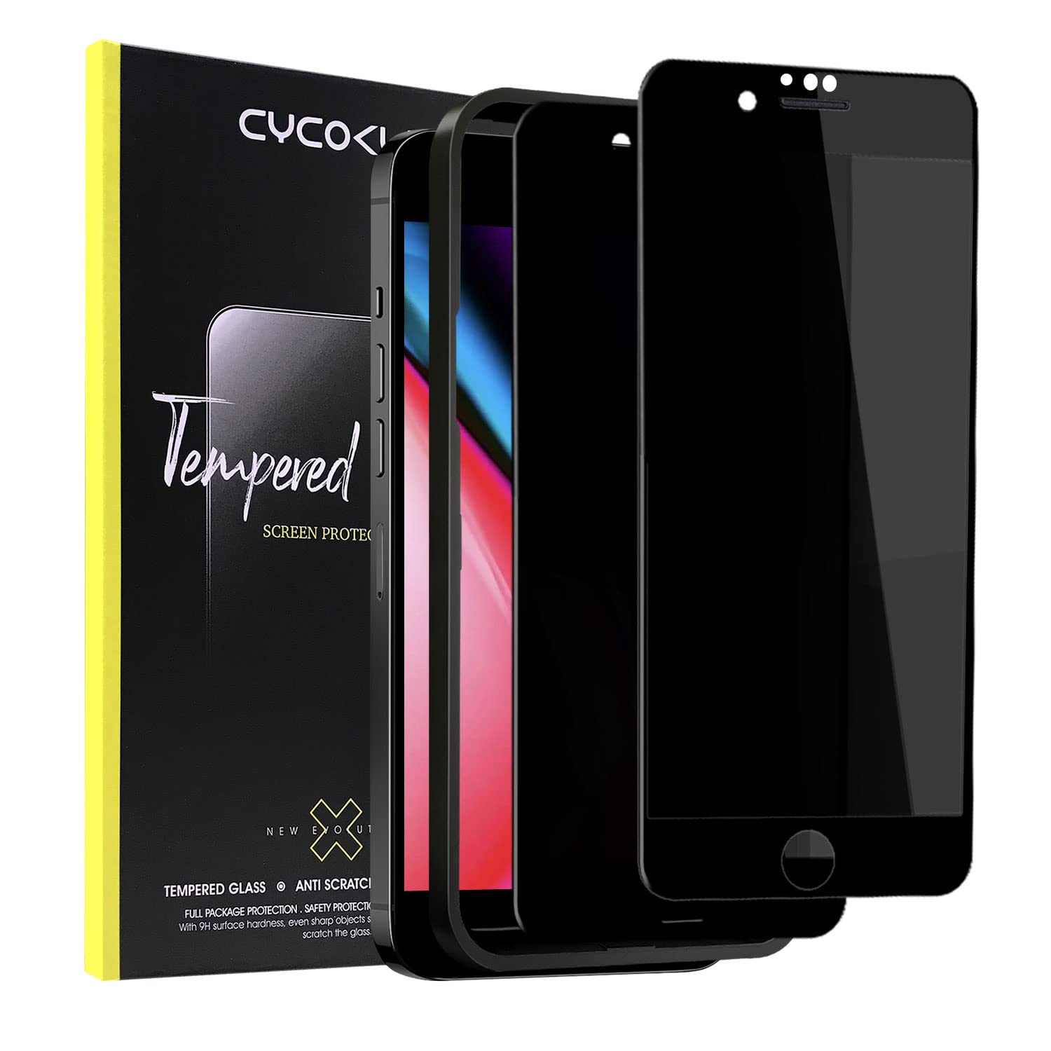 Amazon | CYCOKLY 対応 iPhone8plus / iPhone7plus用 ガラスフィルム