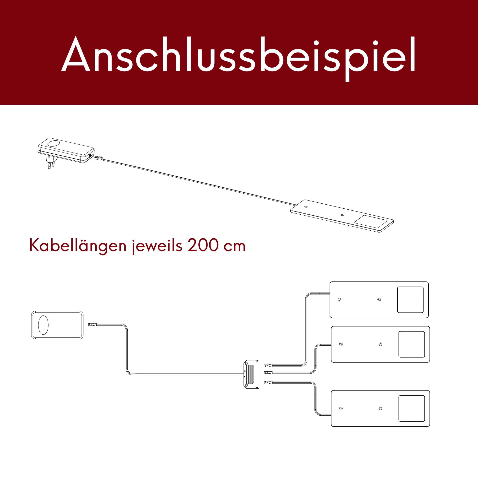 kalb | LED Unterbauleuchten schwarz 5W- sehr flache Küchenleuchte Einbaustrahler Einbauspot, Auswahl:4er Set warmweiss