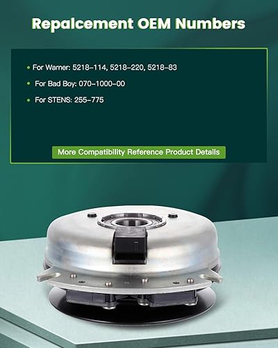 Vista 329 de SCITOO Embrague eléctrico de toma de fuerza AM119683 Compatible para Warner: 5217-35, 5217-6, 5217-7, 5217-9; para John Deere: 5217-7, AM119683
