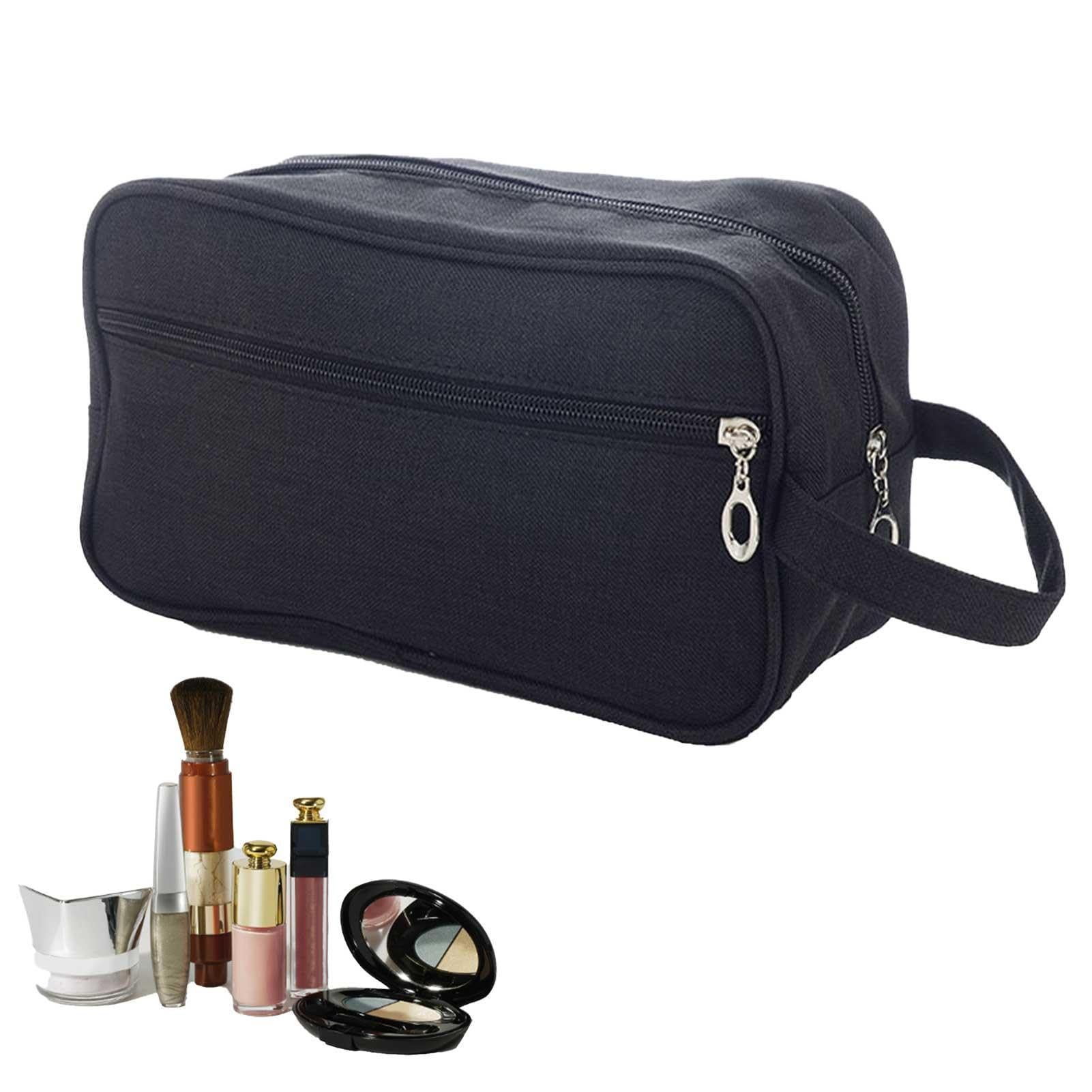 Borsa da viaggio da uomo, borsa per il trucco resistente all'acqua, borsa da viaggio compatta, organizer perfetta per vacanze d'affari, borsa per cosmetici con manico portatile Pw tools, 10 pezzi di