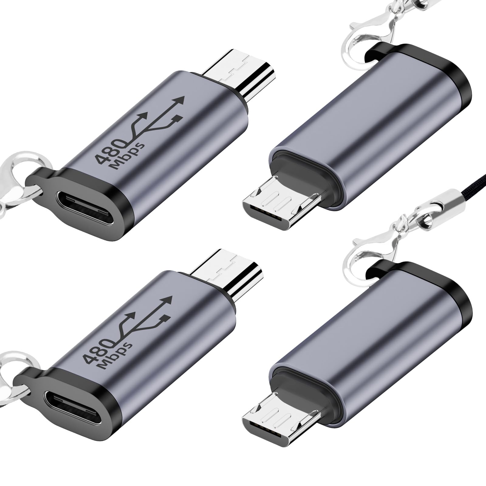 ASIRYVA USB C - Micro USB адаптер (2 шт.)