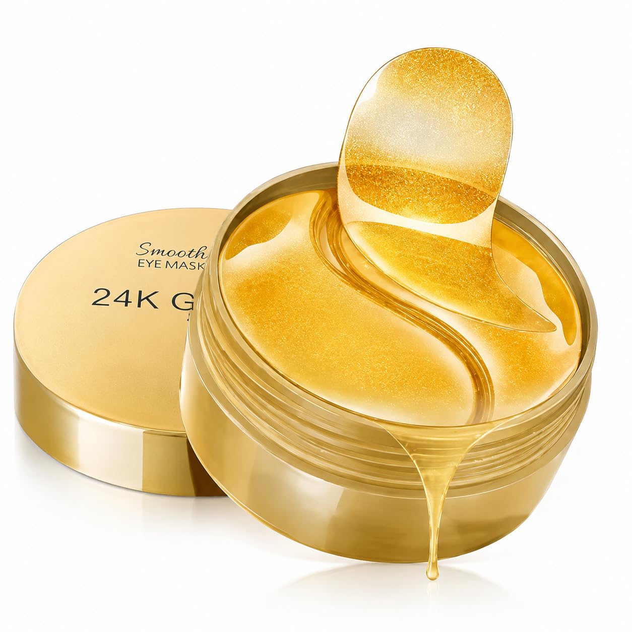 24K Gold Under Eye Mask Patches | Hydrogel Eye Mask for Dark Circles Puffy Eyes Fine Lines | Hydrating & Cooling | Moisturizing Under Eye Care | 60 Eye Patches (30 Pairs)-image-21