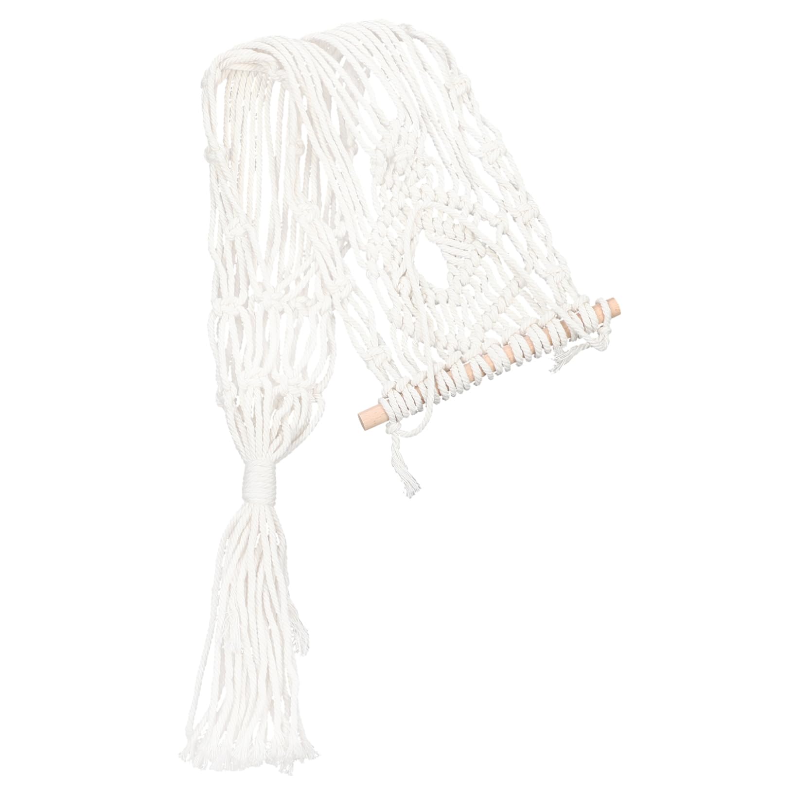 HEMOTON 3 Pièces Panier Suspendu en Corde de Coton cintres pour Plantes d'intérieur Cintre en macramé Usine Panier en Corde de Coton Fronde tissée à la Main Bambou Beige