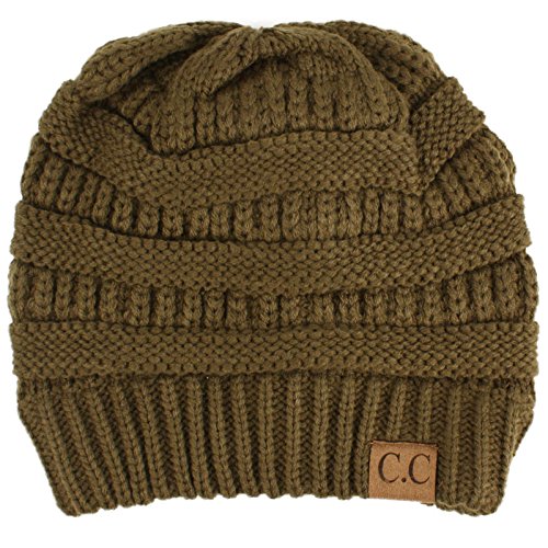 Image of Hatsandscarf CC Exclusives Solid Color Beanie Tail Hat for Adult (MB-20A)