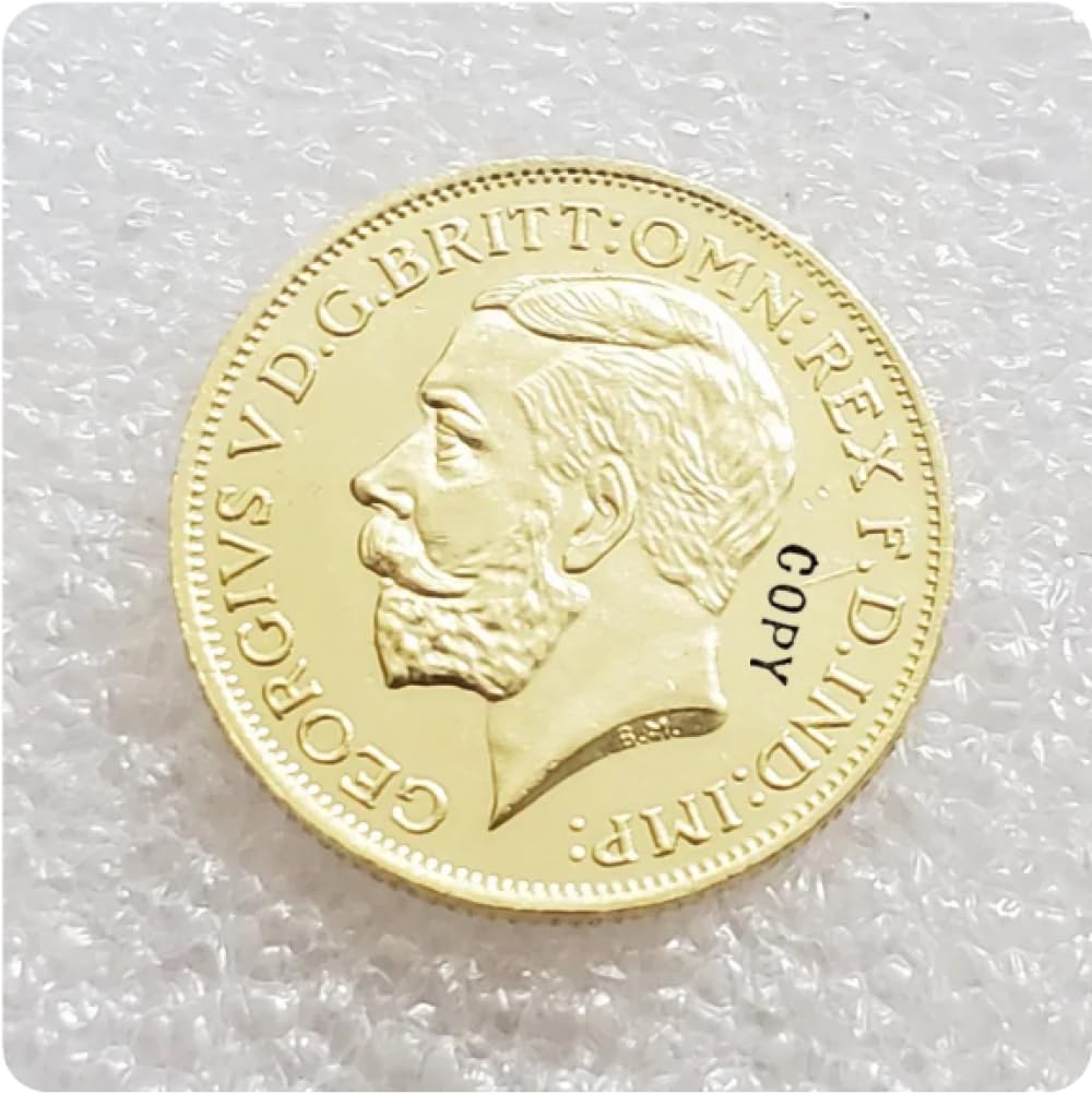 Rezajduie Gold/Silver Commemorative Coin 1911 United Kingdom ½ Sovereign And 1 Sovereign - George V Copy Coin