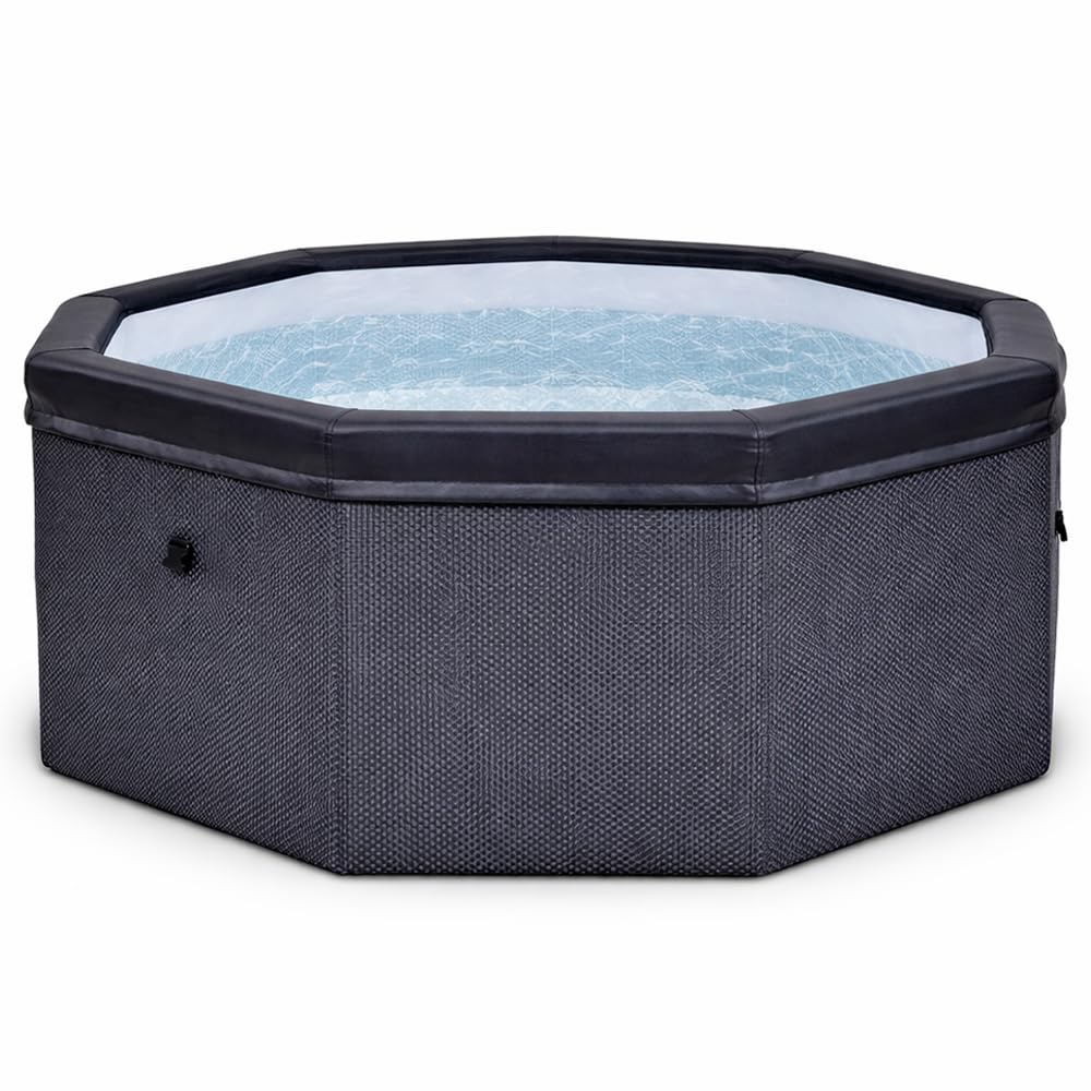 Tempo Style - Piscina Idromassaggio Ottavia 4+​2 Posti con Struttura in Pannelli | Spa da Giardino con Sistema Filtrazione, Riscaldamento e con Copertura e Accessori Inclusi