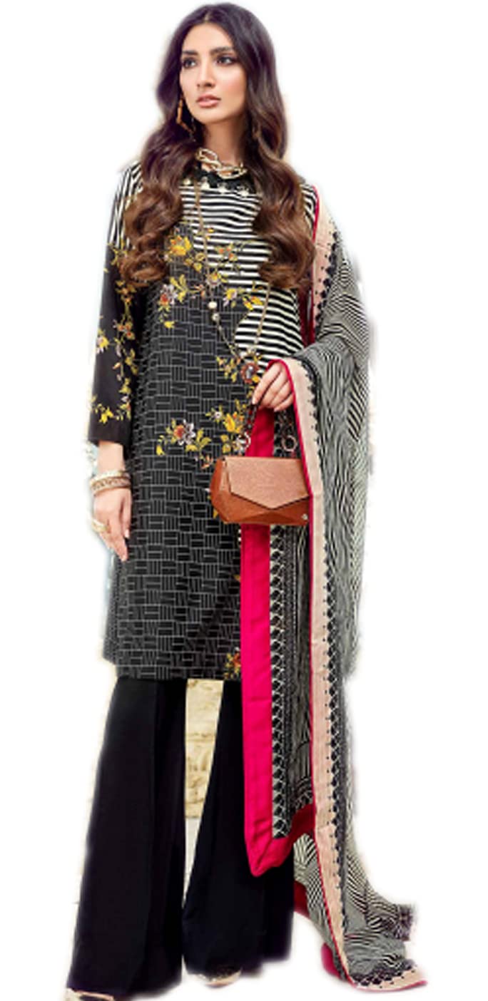 Gul Ahmed 3 Piece Unstitched Printed Silk Suit DGS 103