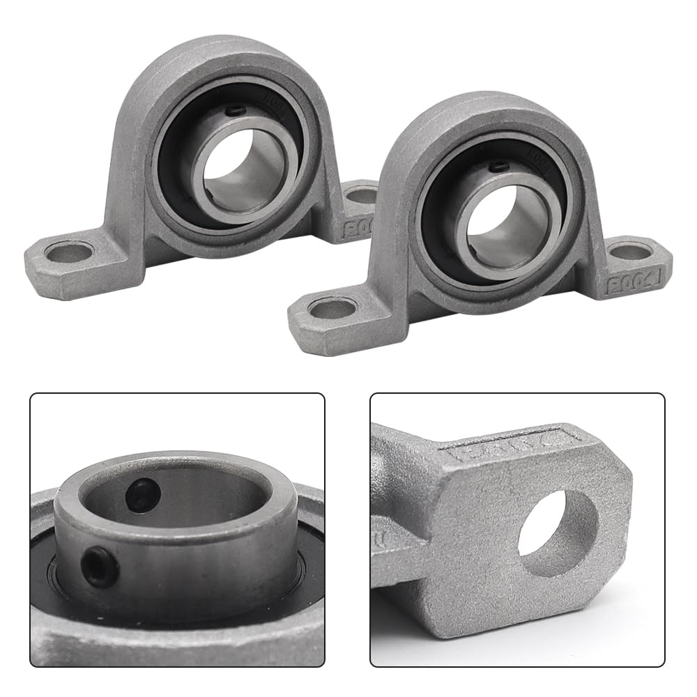 4 Pezzi 20mm Cuscinetti a Sfera con Supporto KP004 Cuscinetto a Sfere Autoallineante Può essere Utilizzato Come Accessori e Parti Meccaniche