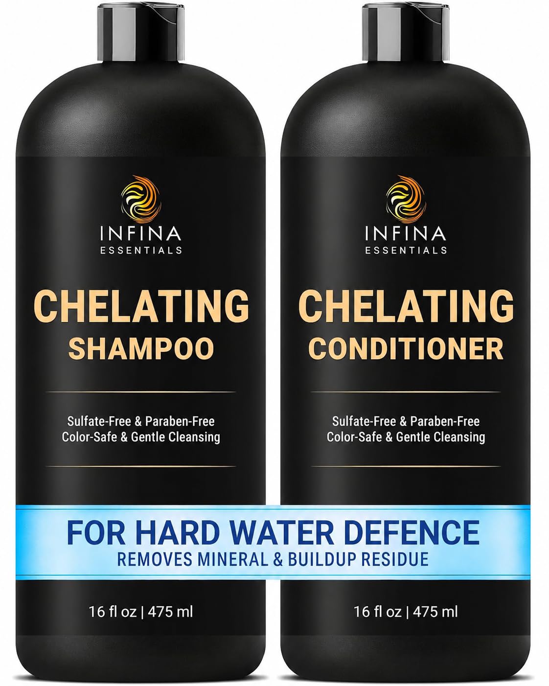 Chelating Clarifying Shampoo and Conditioner Set for Hard Water & Chlorine Chelating Shampoo and Conditioner Set