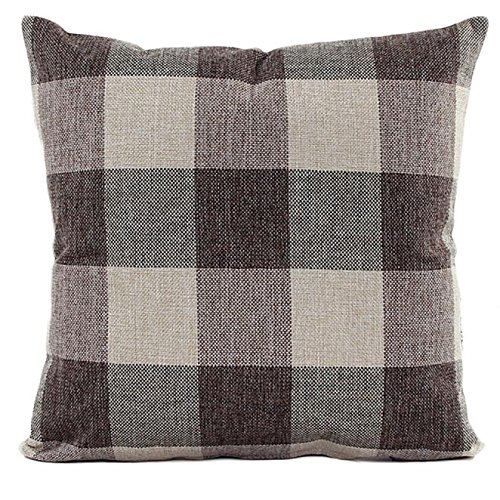 AmyDong Lattice Sofa Bed Home Decor Pillow Case Cushion Cover Plain Checked Pillowcase