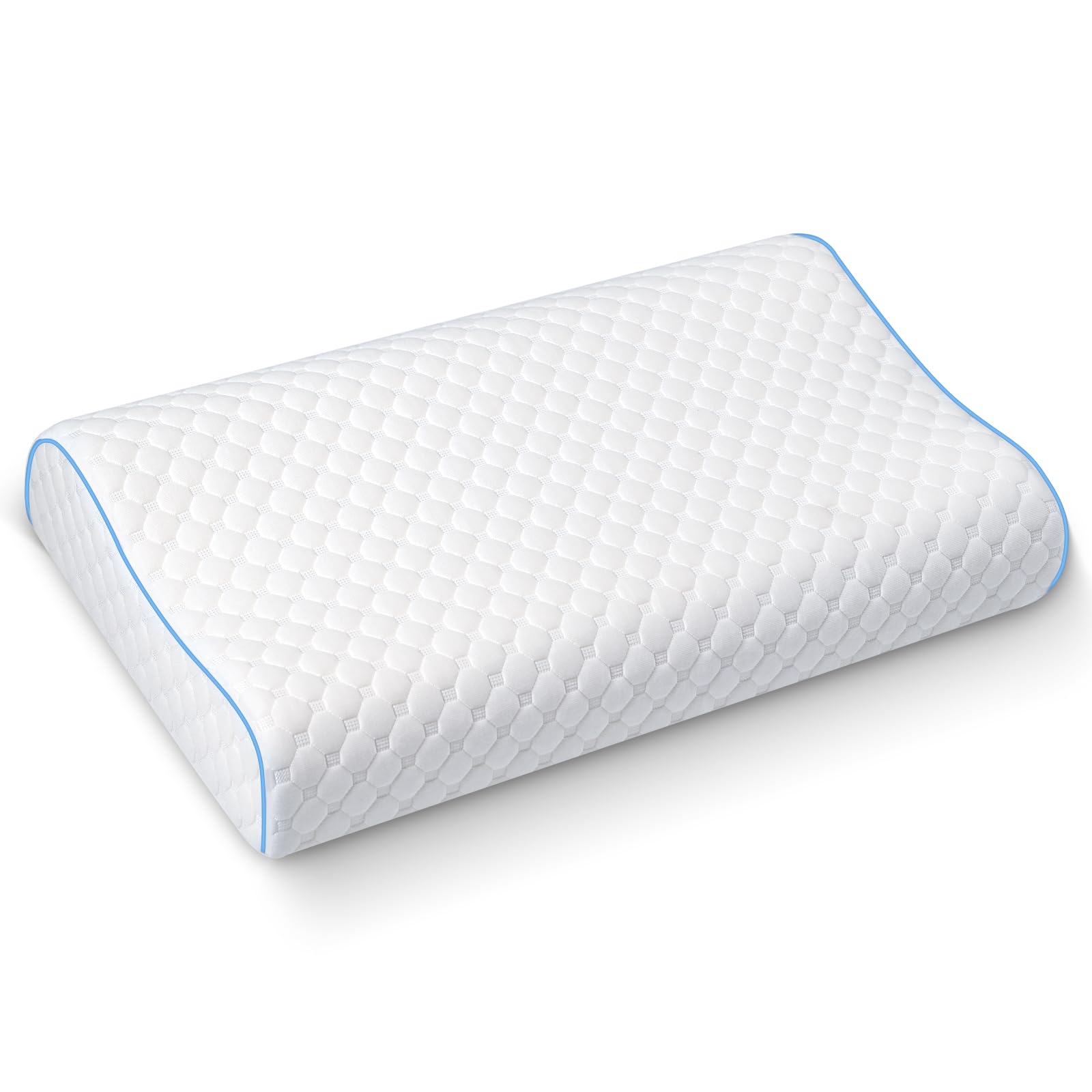 PHYSEN Oreiller Orthopédique Cervical, Cervical à Mémoire de Forme, Oreiller Ergonomique pour la Nuque, Oreiller Hypoallergénique Lavable de Soutien Doux Prime, Anti Ronflement & Anti Douleur