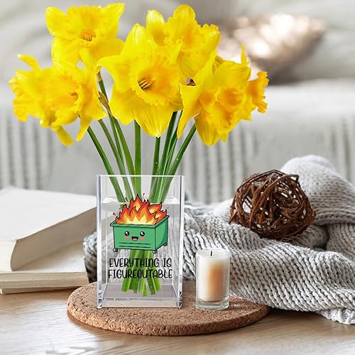 Miniatura 5 de Everything is Figureoutable - Contenedor de lápiz cosmético de acrílico, contenedor emocional para lápices de fuego, regalos de terapia, regalos de