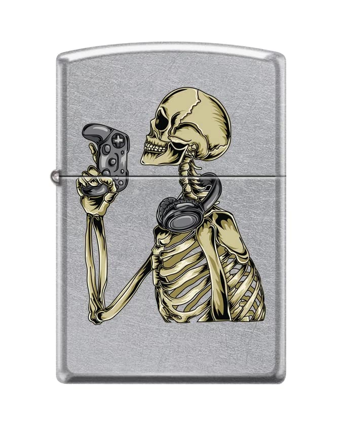 Encendedor Zippo Skeleton Gamer Street Chrome miniatura 1