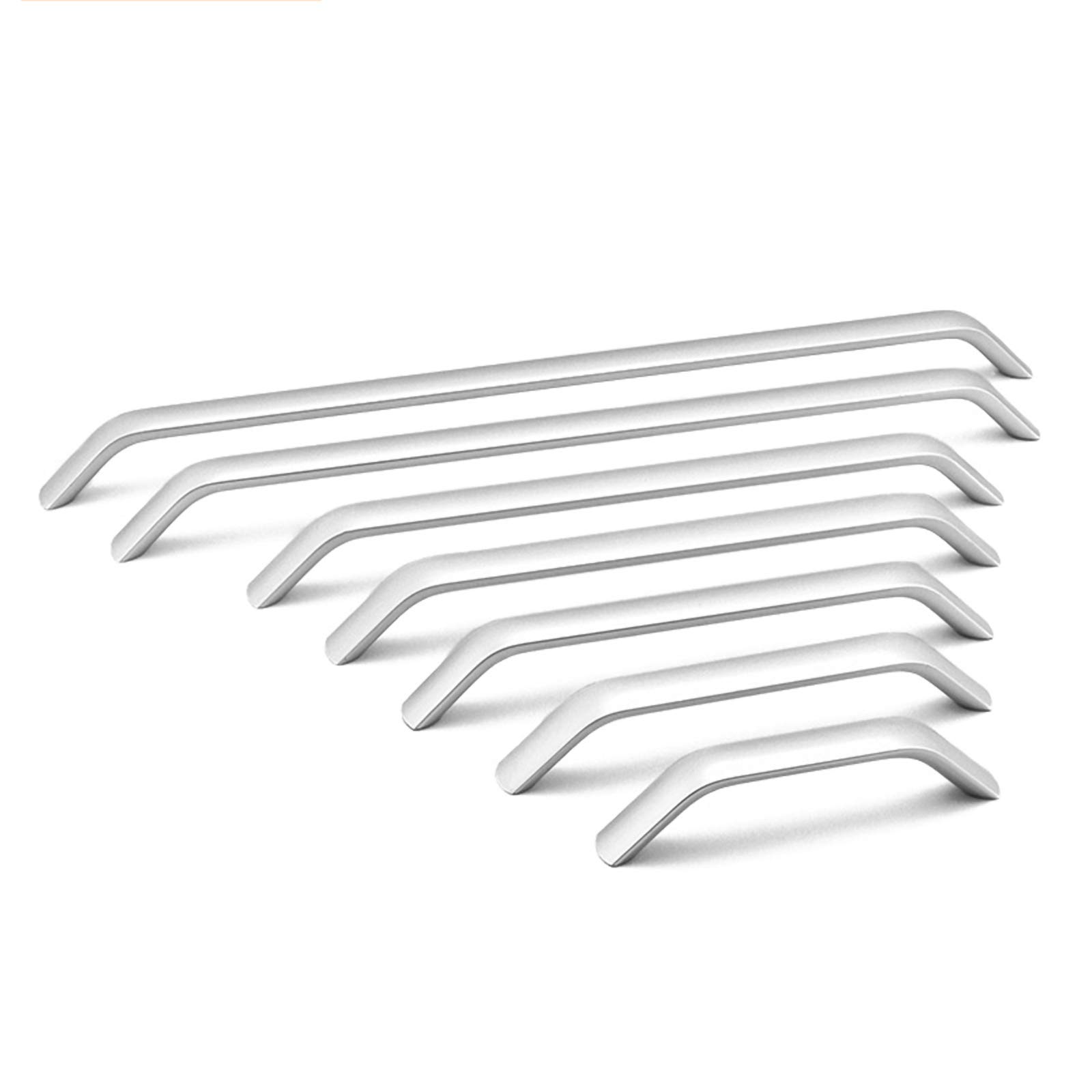 Paquete de 10 tiradores modernos de acero inoxidable para cajones, aluminio negro y plateado, 224 mm, accesorios para muebles de cocina y puerta
