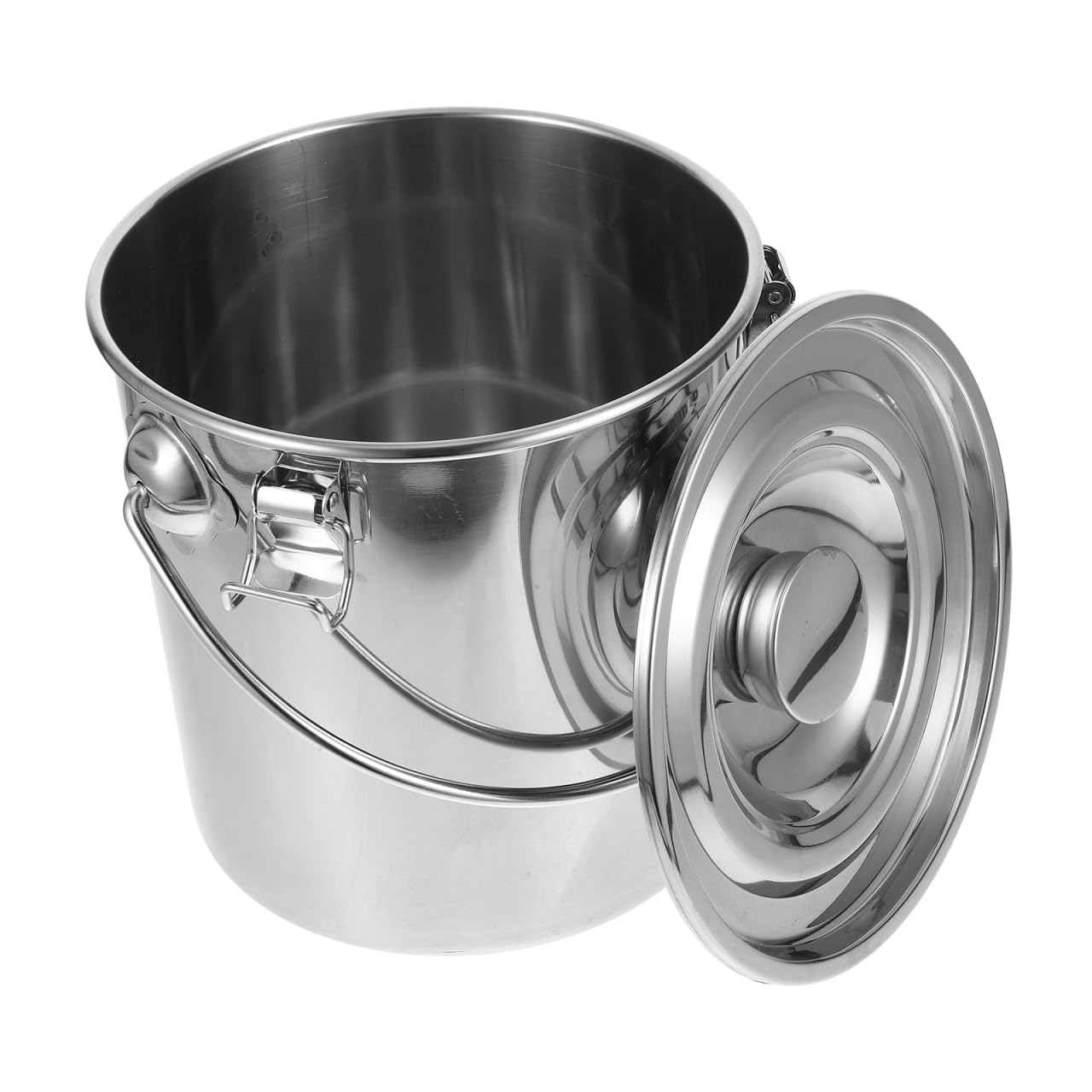 ULTECHNOVO Luftdichter Edelstahl-Eimer 6L mit Deckel und tragbarem Griff für Transport von flüssigen Lebensmittelölen und Lagerung in der Küche
