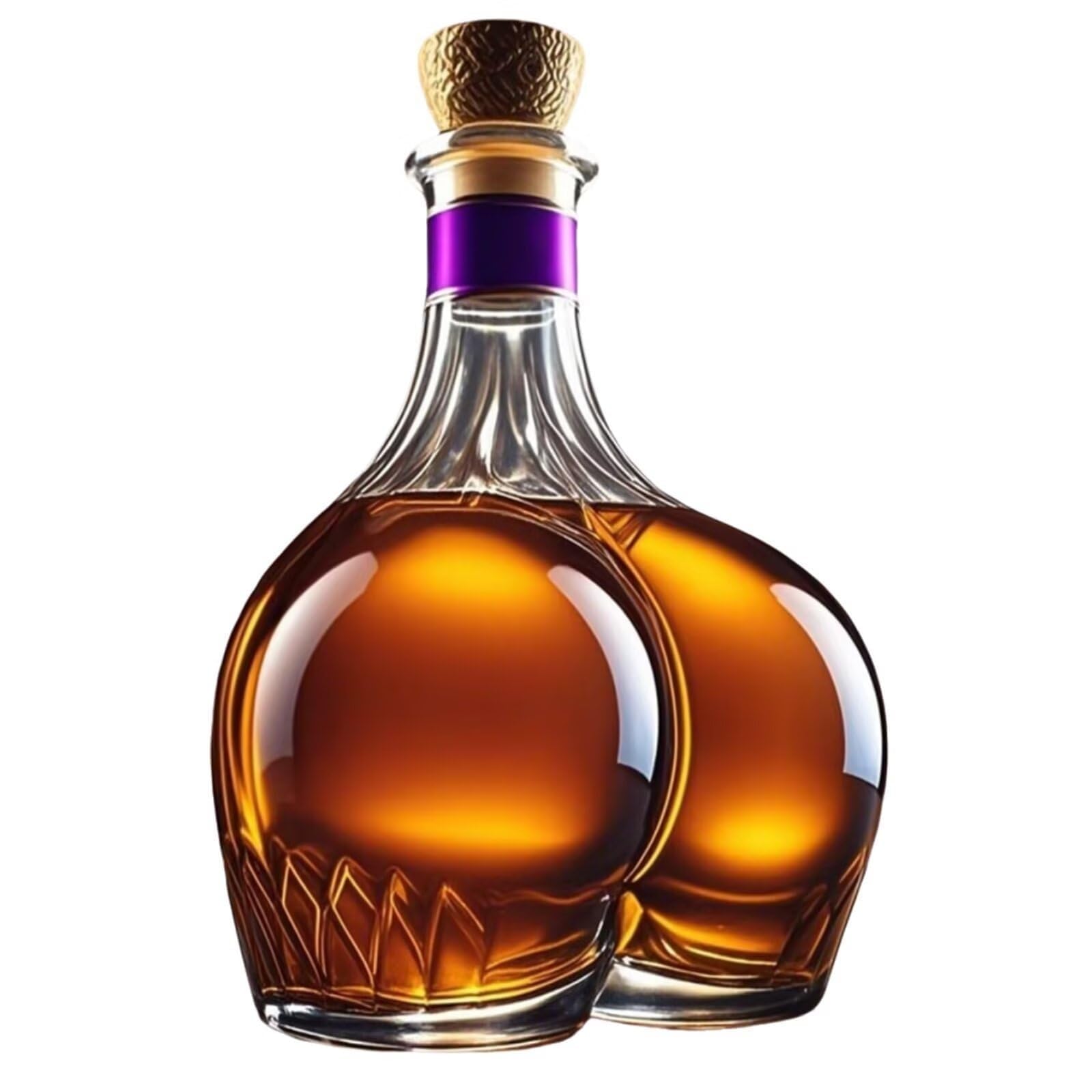Bouteille de whisky drôle de 300 ml, carafe à vin en verre fantaisie, carafe créative soufflée à la main, bouteille d'alcool unique en forme de fesses pour les fêtes, décoration de bar, design étanche