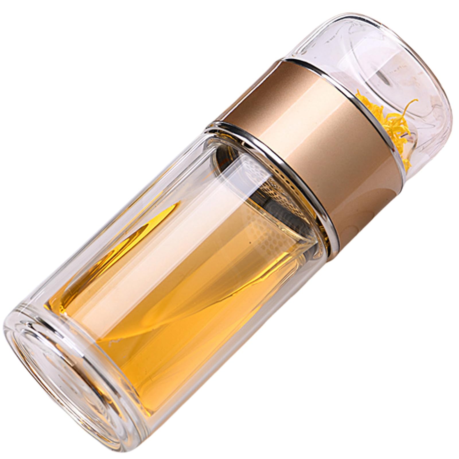 Amazon｜VHJAcuzig ガラス水筒 茶分離カップ ボトル 茶漉し付き