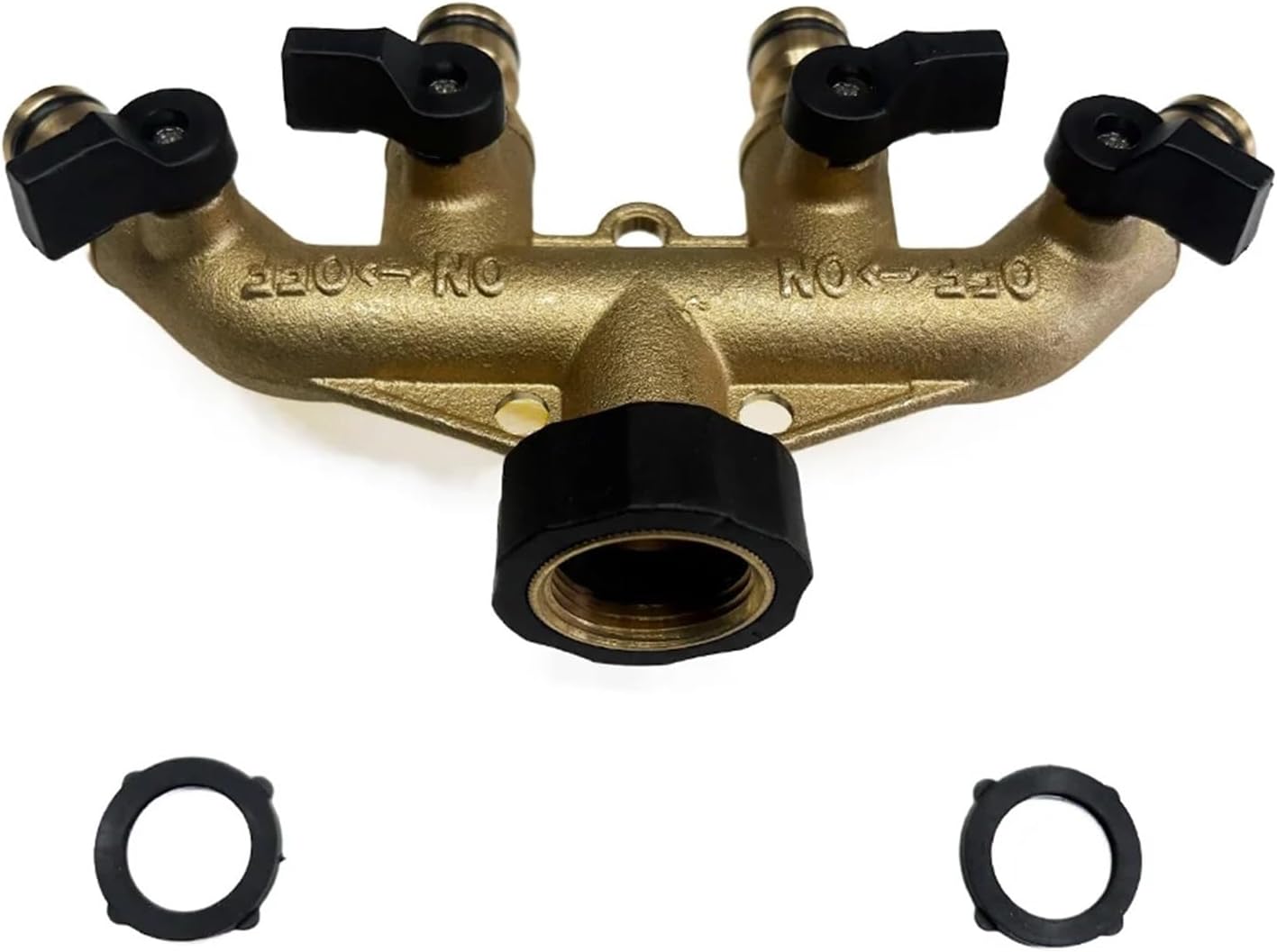 3/4' Brass 4 Way Tap Adaptor Beer Accessories Home Brewing Bar Tools