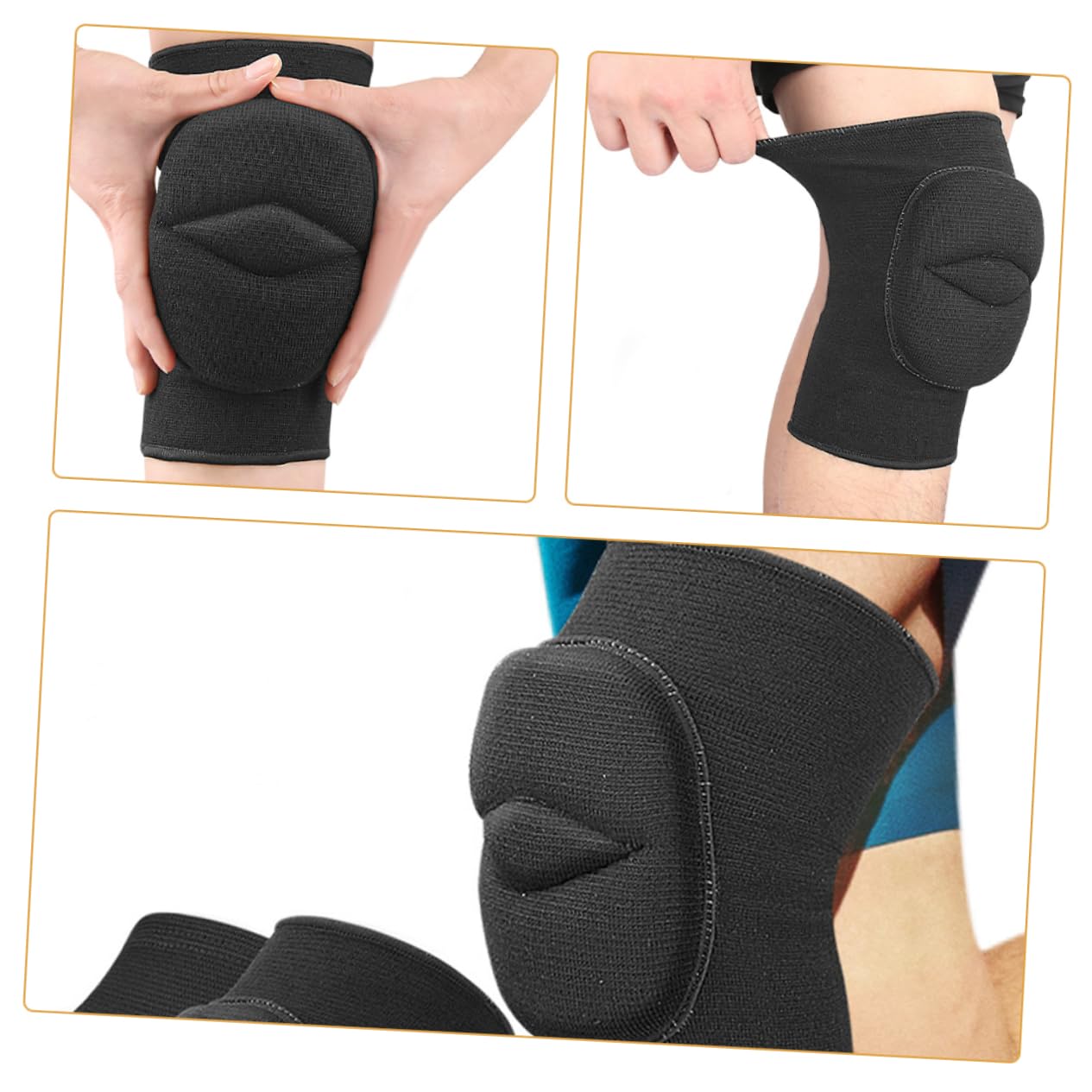 HAPINARY Comfortable Knee Brace Thicken Pads for Men Yoga Training Elastic Fabric for Knees Protection
