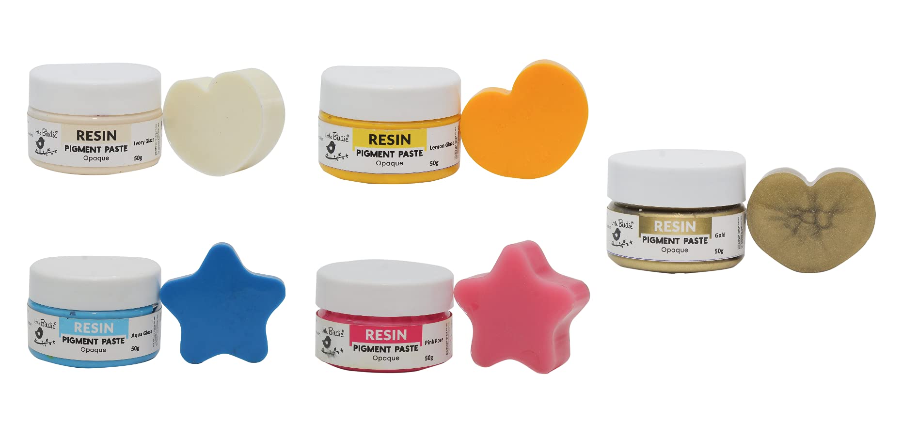 Little Birdie Resin Pigment Opaque - Black (50Gm Bottle) | Pigments For Epoxy Resin Art | Vibrant Colours