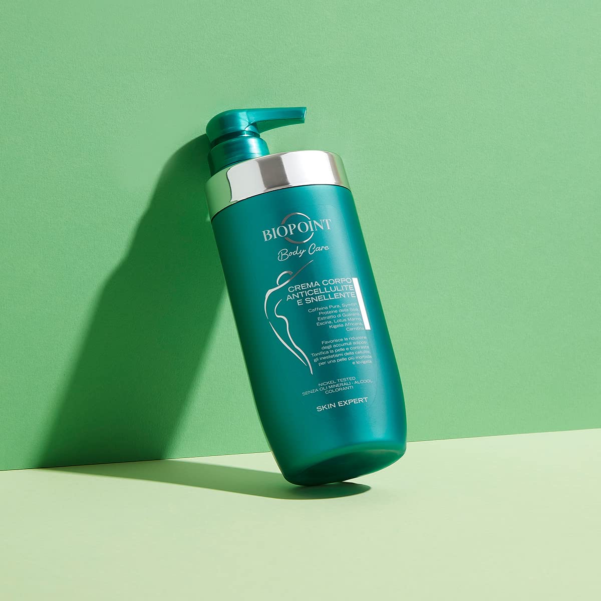 Biopoint - Crema Corpo Anticellulite ad Azione Rassodante, Drenante e Tonificante, Contribuisce alla Riduzione degli Accumuli Adiposi e a Contrastare gli Inestetismi della Cellulite, 500 ml