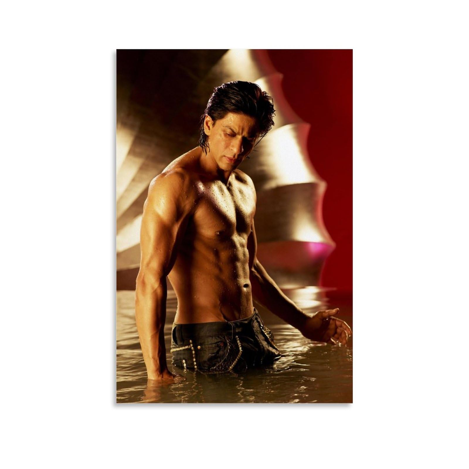 Shah Rukh Khan Schwarz-Weiß Poster 40x60cm | Leinwanddruck Für Wohnzimmer & Schlafzimmer