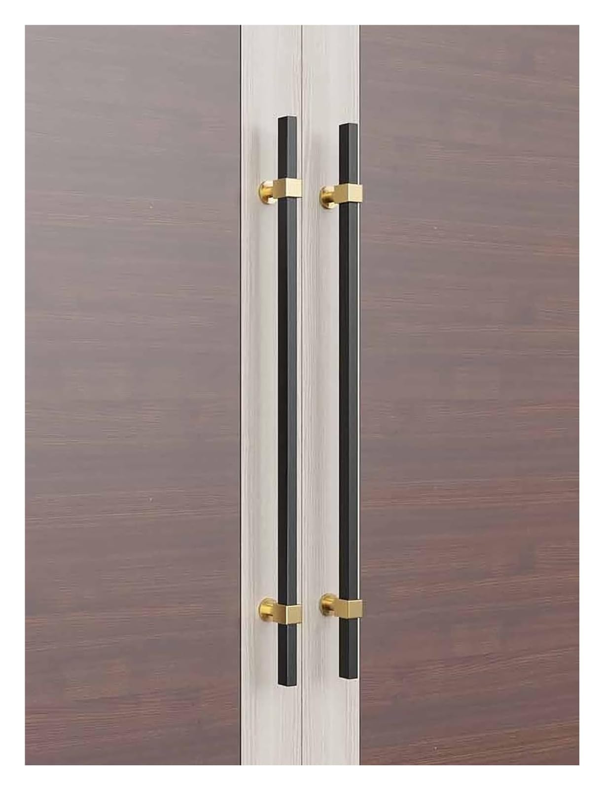 Poignée de porte de douche push-pull en acier inoxydable noir doré lo