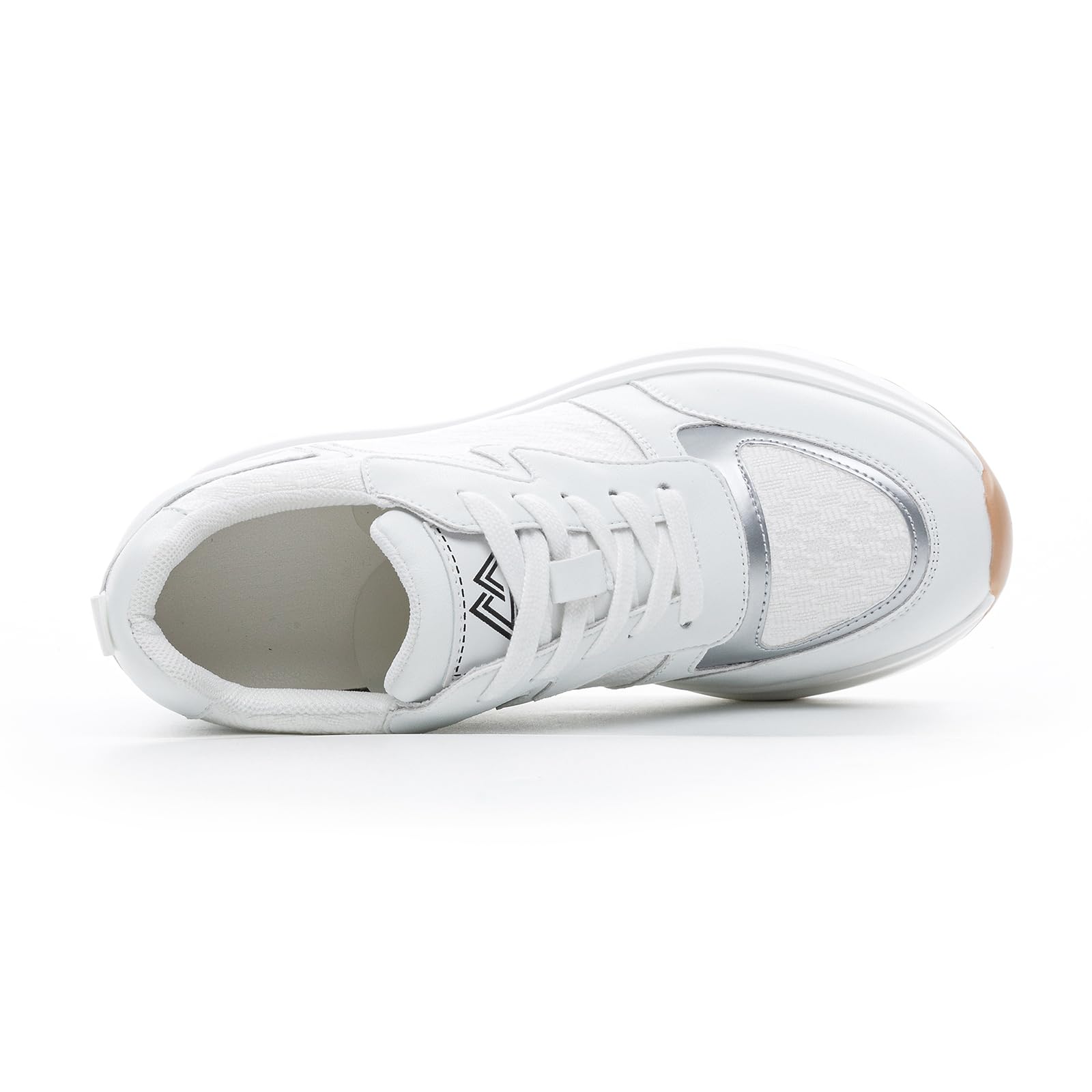 Sneakers Zeppa Interna Donna Alta Scarpe con Rialzo Interno Moda Platform Traspirante Scarpe da Ginnastica con Tacco 10 cm