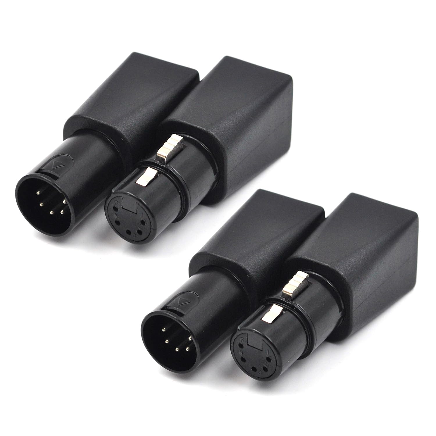 Connettore DMX XLR maschio/femmina a 5 pin a RJ45, utilizzato per utilizzare cavi Ethernet CAT-5 come cavi DMX512, convertiti per l'uso in una varietà di scenari musicali e sonori (confezione