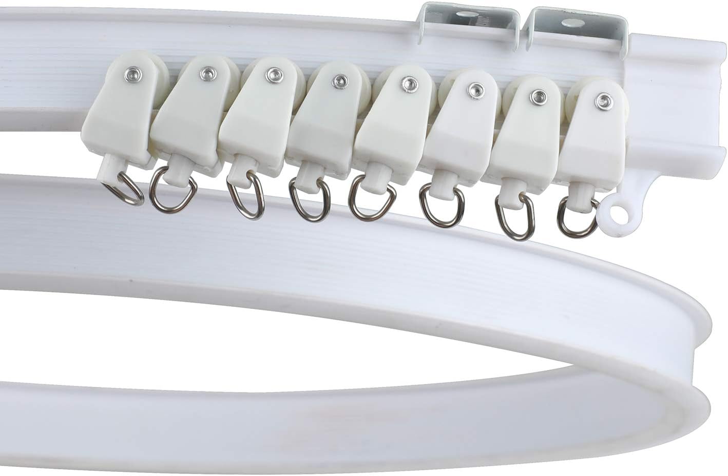 Flexible Bendable Ceiling Curtain Track, Curved Ceiling Track for Curtains, Room Divider Ceiling Track Rail System 16.5 FT / 5 Meters