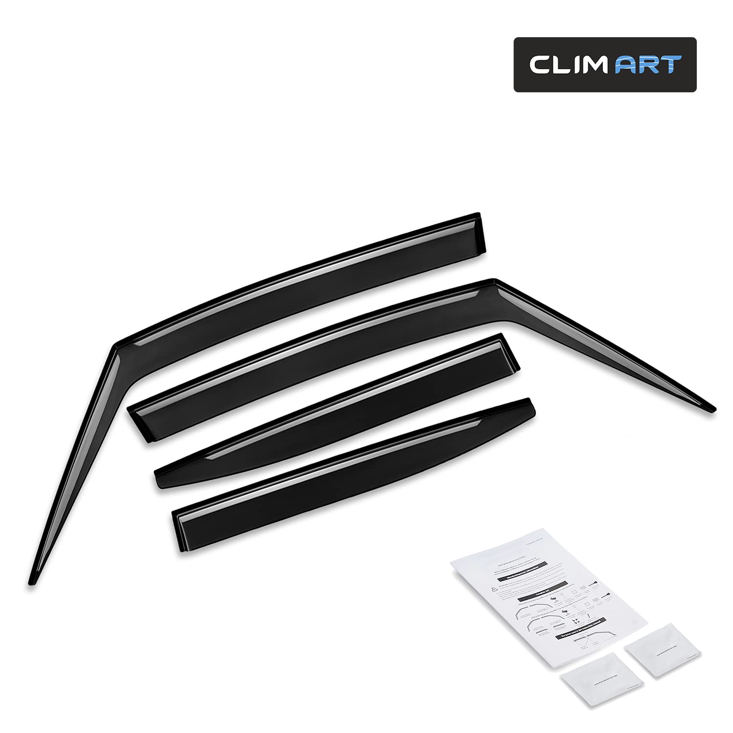 Deflettori Finestrino Jeep Compass 2016-2025 CLIM ART | Kit 4 Pezzi - Foto 8